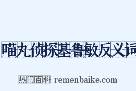 喵丸侦探基鲁敏反义词是什么意思的图片